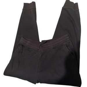 Uniqlo Black Jogger Sweatpants Women Size L Drawstring Comfort Casual